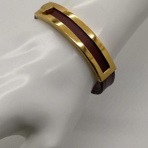 HERMES BRACELET BORDEAUX/GOLD - Picture 12 of 12